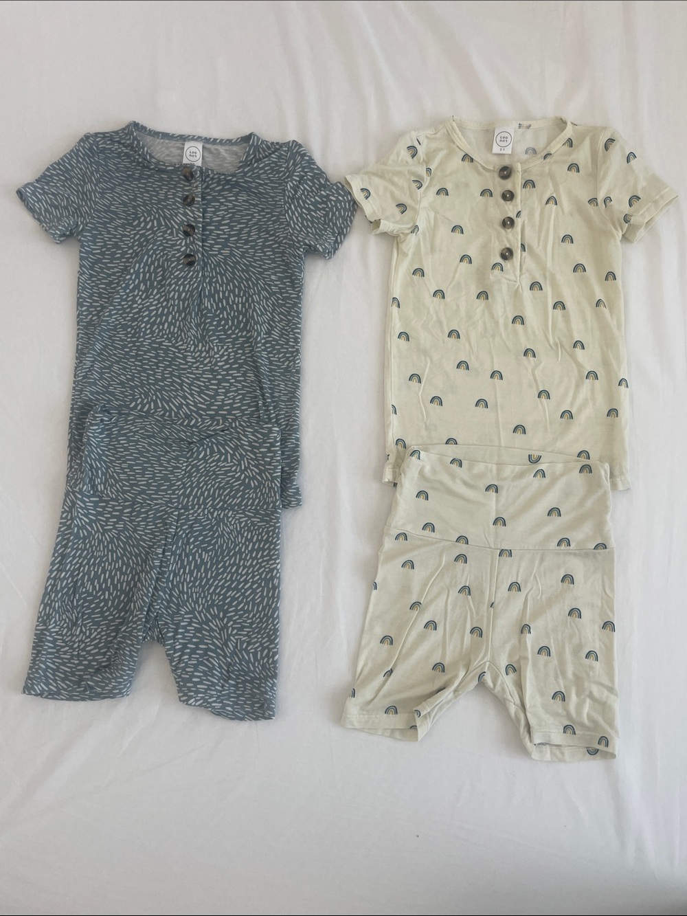 Lou Lou & Company Shorty Set lot - Blue and Cream 2T (GUC)